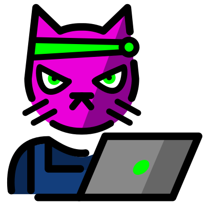 hackercat qwerty mascot of cybersyndicate